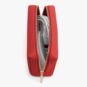 Estuche Compacto Minimalista Personalizado para Cables y Accesorios Electrónicos, Bolsa Organizadora de Cuero con Soporte para Ratón para Mujer - Product Image 1