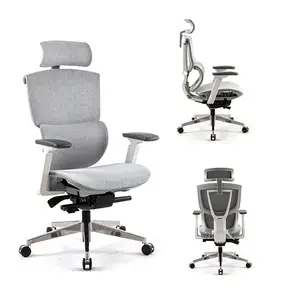 सबसे अच्छा आधुनिक 3D Armrest Headrest काठ का समर्थन के साथ जाल कार्यकारी Ergonomic कार्यालय कुर्सी