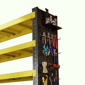 Pegboard Wall Storage Rack Metal Tool Hanging <b>Board</b> Industrial Style Rectangle Shape Wall <b>Mounted</b> Type HJDDB - Product Image 5