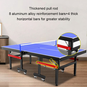 Table de tennis de table standard de compétition, table de <span class=keywords><strong>ping</strong></span>-<span class=keywords><strong>pong</strong></span> mobile d'intérieur avec roulettes, pour entraînement professionnel en club - Product Image 1