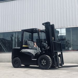 Carretilla elevadora telescópica eléctrica portátil, grúa cargadora, nueva y eficiente transpaleta 3t para industrias minoristas, motor diésel - Product Image 4