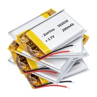 Sel Baterai Lipo Pouch 502030 Berkualitas Baik, Baterai Lithium Polymer 3.7V untuk Headset Bluetooth, Speaker, Mainan Anak, dan RV yang Dapat Diisi Ulang