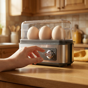 Olla <span class=keywords><strong>El</strong></span>éctrica <span class=keywords><strong>para</strong></span> Huevos de Alta Calidad OEM de 210W, <span class=keywords><strong>para</strong></span> 3 Huevos, de Acero Inoxidable, con Apagado Automático y Temporizador - Product Image 1
