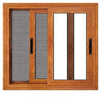 Ventana de vidrio deslizante resistente a impactos, marco de ventana de perfil de aluminio de doble acristalamiento, ventana corredera de aluminio