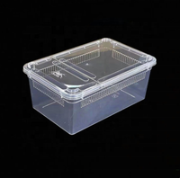 Cage pour insectes et reptiles Silkworm Guard Palace Ciliary Horn Spider, anti-évasion, en plastique écologique A4, avec couvercle et boîte d'alimentation