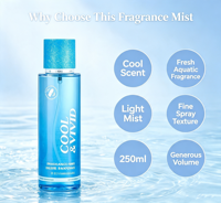 Brume corporelle personnalisée avec logo 250ML, parfum longue durée, marque privée