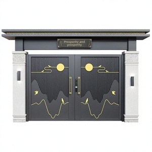 <span class=keywords><strong>Portail</strong></span> <span class=keywords><strong>battant</strong></span> en alliage d'aluminium pour maisons individuelles rurales, entrée de cour, grand jardin, patio extérieur, villa, double ou simple <span class=keywords><strong>battant</strong></span> - Product Image 1