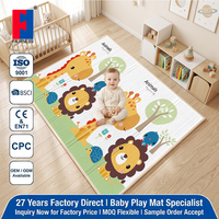 Tapis de jeu pliable pour bébé en mousse XPE imprimé, non toxique, portable, fabriqué par Fairness Manufacturer Factory (ODM/OEM)