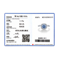 Bagues pour femmes en argent sterling S925 plaqué rhodium, luxueuses, scintillantes, bleu marine, moissanite taille brillant, sertie halo à griffes, certifiées CMA