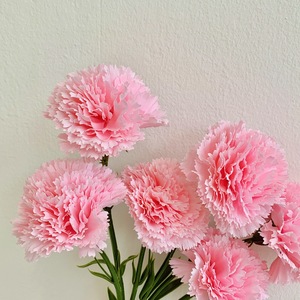 Fleurs artificielles de carnation rose en soie plastique, branche unique, pour la décoration intérieure et les décorations de fêtes - Muyu Chronicles - Product Image 2