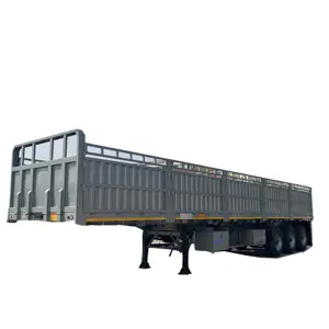 3 As 60T Cargo Hek Semi Aanhangwagen Zijwand Aanhangwagen Te Koop