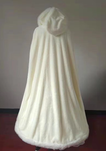 QUEENSGOWN Fur <strong>Cape</strong> Bridal Big Winder <strong>Cape</strong> <strong>Wedding</strong> Dresses Fur <strong>Cape</strong> With Hat - Product Image 4