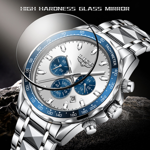 LIGE LG89229 Orologio da Uomo all'Ingrosso, Quadrante 45mm, Cronografo al Quarzo in Acciaio Inossidabile, Orologio Elegante da Uomo + Scatola, Relojes De Hombre - Product Image 2