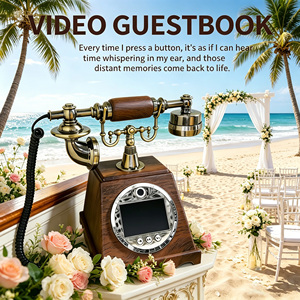 Livre d'or audio téléphonique moderne 32 Go en bronze, en ABS durable, impression numérique pour mariages, anniversaires et décorations de fête - Product Image 5