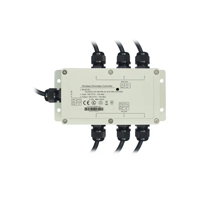 ZigBee 1-10V/ 0-10V Dimming Controller 1/ 2/ 3 CH 1-10V Dimming IP65 Waterproof Wireless Iot Zigbee Lighting Control