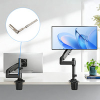 Support de moniteur Yuzhou à charnière personnalisée, avec axe de rotation réglable en hauteur, pour bras de moniteur de bureau et support d’écran LCD