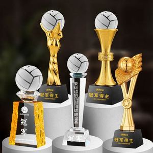 Trofeos de Cristal y Metal Personalizados al por Mayor, Grabados con Láser, Premios Deportivos para Fútbol, Baloncesto, Voleibol, Tenis - Product Image 1