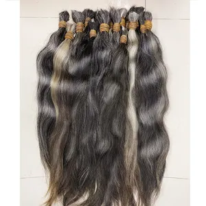 Extensiones de cabello a granel Raw Virgin Vietnam Hair Mejor cutícula alineada Cabello virgen de larga duración Puede ser teñido Extensiones de vendedores