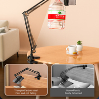 Ayarlanabilir CT08 iPad Uyumlu Tembel Stand Tablet Telefon Tutucu Yatakta Kullanım İçin Güçlü Karbon Çelik Destekli 4.7-12.9 İnç Metal 5 Delikli