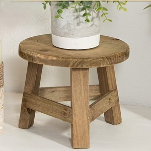 Cross-border <b>wooden</b> succulent <b>stool</b>, round <b>stool</b>, round green plant <b>stool</b>, simple <b>wooden</b> <b>stool</b>, export round <b>stool</b> - Product Image 1