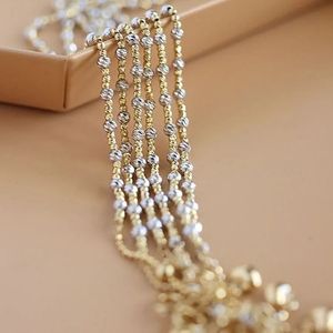 สร้อยข้อมือทองคำแท้ 18k Xinfly Au750 ดีไซน์ลูกปัดปรับได้ สำหรับผู้หญิง - Product Image 5