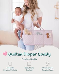 Organizador de Pañales Acolchado para Bebé, Cesta de Almacenamiento Portátil para Guardería, Venta al Por Mayor - Product Image 3
