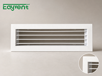 Grille de ventilation simple en aluminium thermolaqué, à lamelles monocouche, pour l'admission et la sortie d'air, pour système CVC, grille de plafond