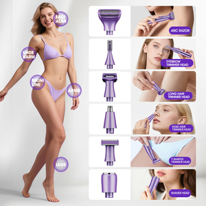 Nuevo Resuxi 995 6 en 1 Lady Shaver Depilación facial para mujeres Indoloro IPX5 Electric Body Bikini Trimmer <span class=keywords><strong>Afeitadora</strong></span> <span class=keywords><strong>femenina</strong></span> - Product Image 3