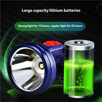 Lampes frontales LED industrielles portables super lumineuses 3W 2600mAh IP68 étanches, faisceau réglable pour casque de chantier, camping, chasse