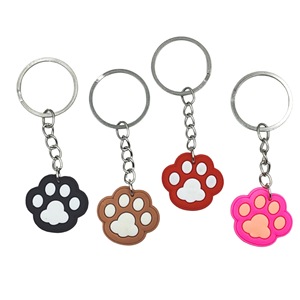 Portachiavi 3D a forma di zampa di gatto, morbido ciondolo a forma di zampa di animale, ciondolo per borsa, portachiavi a zampa di gatto multicolore per borsa, Kerring - Product Image 2