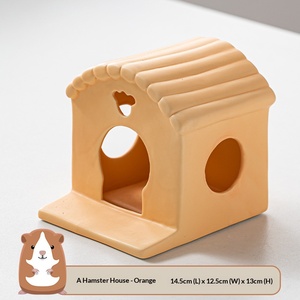 Grande Rifugio Rinfrescante per Criceti in Materiale Ceramico Ecologico a Forma di Casa - Product Image 6