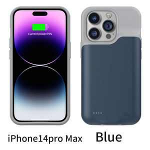 아이폰 14 13 프로 15 플러스 16 프로 맥스 12 미니 5000mAh 용량 충전 LED 기능 AC 실리콘 전원 은행 배터리 케이스 커버 - Product Image 3