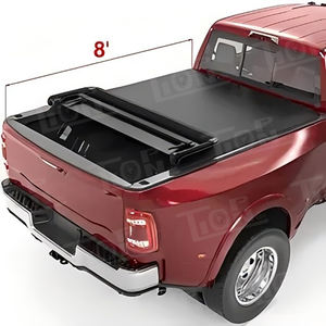 Accesorios todoterreno cubierta de cama de camioneta impermeable con cerradura OEM tipo duro cubierta de Tonneau enrollable de cuatro pliegues para <span class=keywords><strong>Hilux</strong></span> 5.7ft - Product Image 5