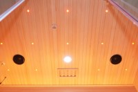 Cabine de sauna infrarouge lointain à spectre complet de luxe, style nordique, pour 4 personnes, en bois, pour bien-être et spa à domicile