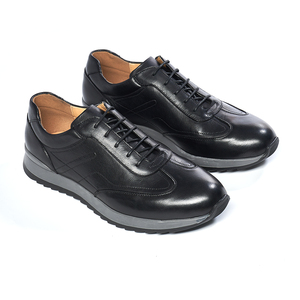 High Quality Men's Casual Sports <b>Sneakers</b> Genuine <b>Leather</b> Lace-Up Comfortable Fashion Designer All Seasons Summer Winter - Product Image 1