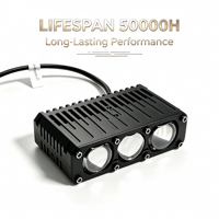 XL1 60W Foco LED de triple ojo para parrilla de coche, luz antiniebla auxiliar de conducción, kit de iluminación todoterreno, ajuste universal