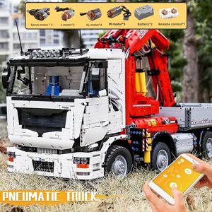 Moule King 19002 8238PCS Ingénierie Série RC Pneumatique Camion Monté Grue Briques Modèle Technique Éducatif Jouet Festival Cadeau - Product Image 6