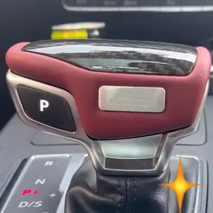 Vente Flash Accessoires Auto 2017-2025 pour Audi A4 A5 Q5 – Cache-levier de vitesse en fibre de carbone véritable, installation d'origine pour voitures - Product Image 3