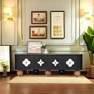 Mueble de <span class=keywords><strong>TV</strong></span> Moderno de Madera Maciza y Mesa de Centro para Sala de Estar, Mueble para Televisor, Venta al por Mayor de Fábrica - Product Image 1