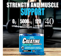 Gummies de créatine à marque privée OEM, complément alimentaire, énergie, sport, créatine monohydrate