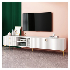 CBMmart <span class=keywords><strong>Mobile</strong></span> Porta <span class=keywords><strong>TV</strong></span> in Legno Dorato con Contenitore, Unità <span class=keywords><strong>TV</strong></span> Mobili Moderne, Mobili per la Casa, Parete Soggiorno, Vendita all'Ingrosso dalla Fabbrica - Product Image 2