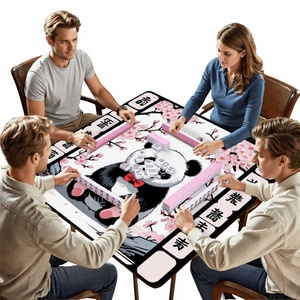 Tapete para Mahjong Tesnitech Cross-Border con Diseño de Flor de Cerezo y Panda, Resistente a las Manchas, Absorbente de Impactos, Fácil de Limpiar, TK Oh My - Product Image 4