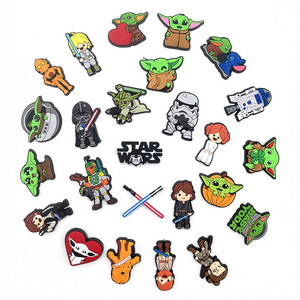Regali promozionali creativi decorazione di scarpe all'ingrosso PVC Cartoon Star Anime Baby <span class=keywords><strong>Yoda</strong></span> Design guerra scarpe Charm Custom Charm - Product Image 2