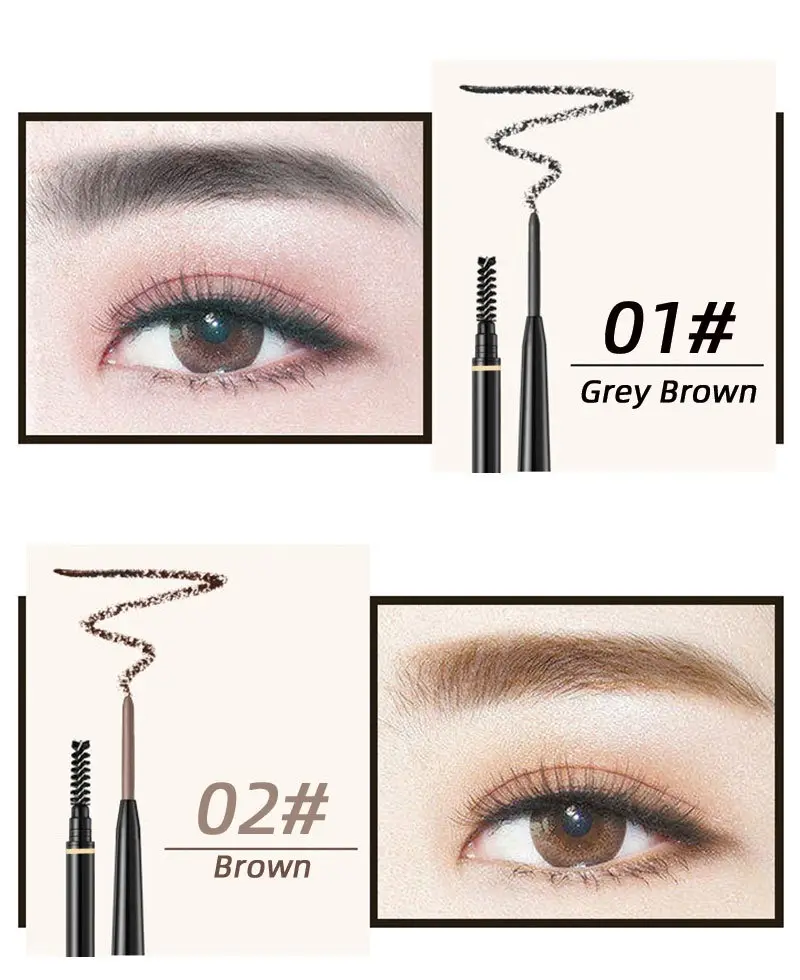 7 colors double-headed eyebrow pencil long-lasting non-staining eyebrow pencil smooth and easy to use Customized Private Logo