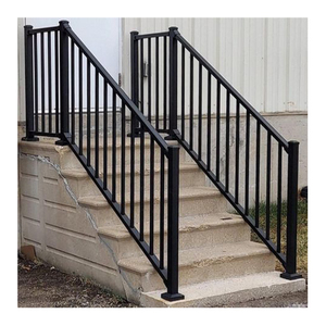 Tùy chỉnh thiết kế hiện đại biệt thự ngoài trời nhôm ban công lan can cầu thang lan can sàn lan can sơn tĩnh điện lan can tay vịn - Product Image 2