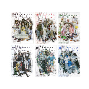 30 Fogli/Pacco di Adesivi PET con Tema Retrò di Personaggi e Angoli di Strada, Decorazioni Fai-da-Te per Quaderni e Cover per Telefoni - Product Image 5