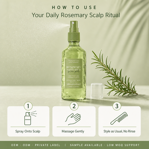 Spray per la Crescita dei Capelli, Tonico al Rosmarino, Spray per il Cuoio Capelluto, Non Untuoso, per Cuoio Capelluto Secco e Pruriginoso, Trattamento Naturale per la Ricrescita dei Capelli OEM ODM - Product Image 3