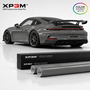 XP3M Slate Gray Light OEM Gloss TPU Color PPF Car <b>Wrap</b> <b>Vinyl</b> 7.5 Mil Self Healing Anti Scratch Anti Yellowing Covestro TPU Base - Product Image 1