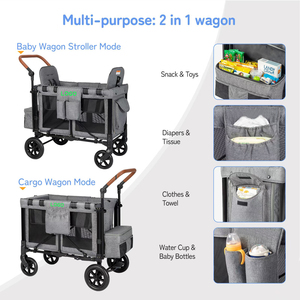 Poussette-chariot SHUANGXING en alliage d'aluminium et tissu Oxford, design côte à côte pour deux enfants, pliable, pour les 0-3 ans - Product Image 4