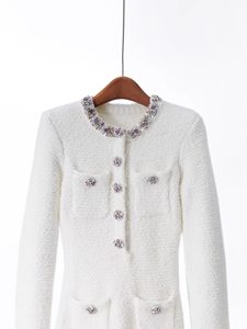 S*P 2026 Nuovo Abito in Maglia Elegante Stile Socialite Francese con Diamanti Colorati e Lavorazione Artigianale di Lusso Leggero per Primavera e Autunno - Product Image 4